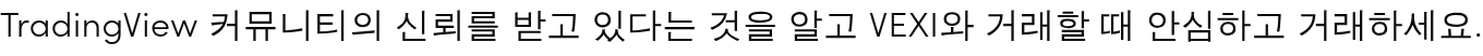 TradingView 커뮤니티의 신뢰를 받고 있다는 것을 알고 VEXI와 거래할 때 안심하고 거래하세요.